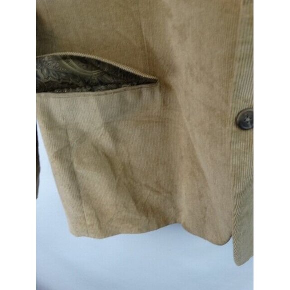 Chaps Men's Suit Jacket Blazer Size 48 Reg Brown Corduroy Sports Coat Jacket - Picture 6 of 12